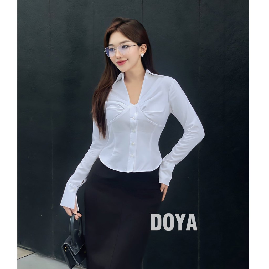 SALE Áo sơ mi nữ tay dài phom ôm DOYA Clothing