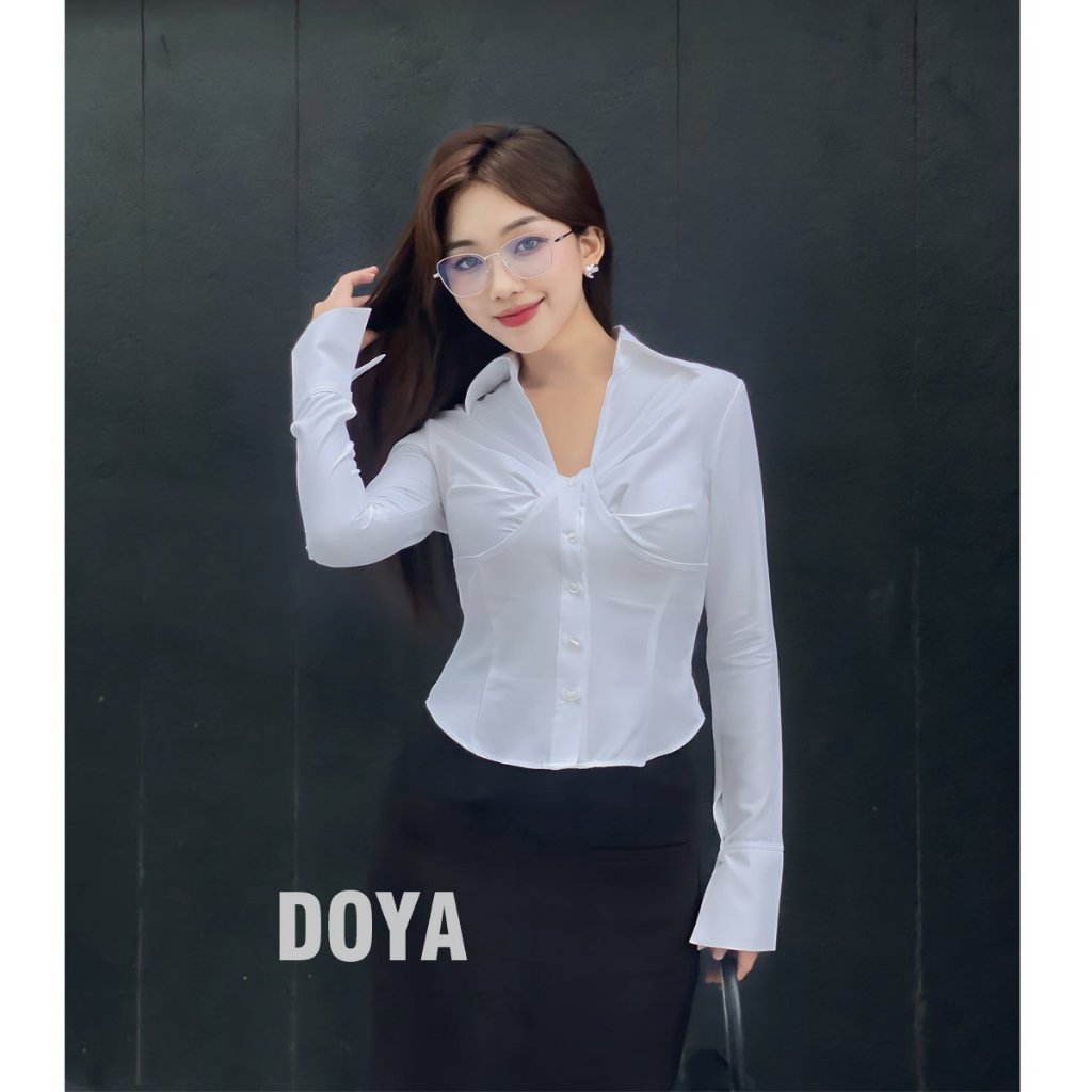 SALE Áo sơ mi nữ tay dài phom ôm DOYA Clothing