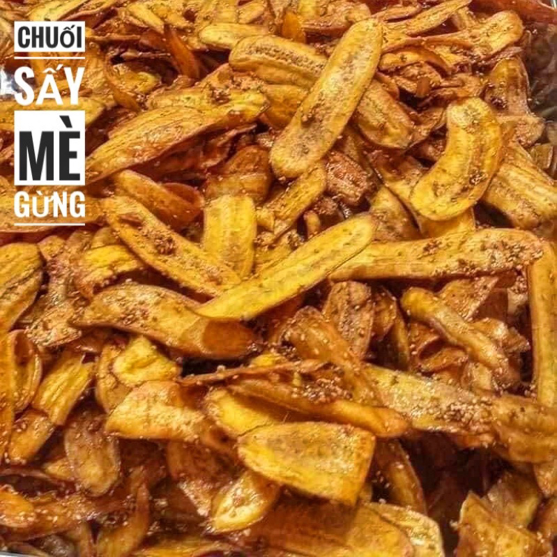 CHUỐI SẤY MÈ GỪNG LOẠI NGON 1KG