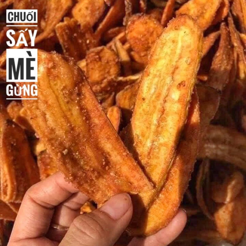 CHUỐI SẤY MÈ GỪNG LOẠI NGON 1KG