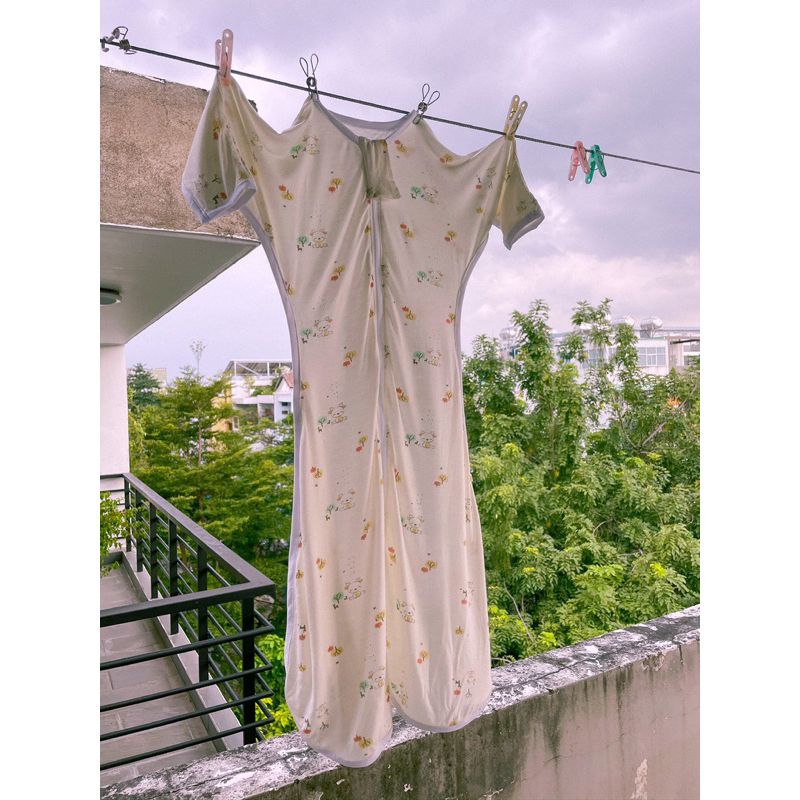 Túi ngủ mặc hè vải cotton siêu thoáng mát _Nai rừng ngơ ngác