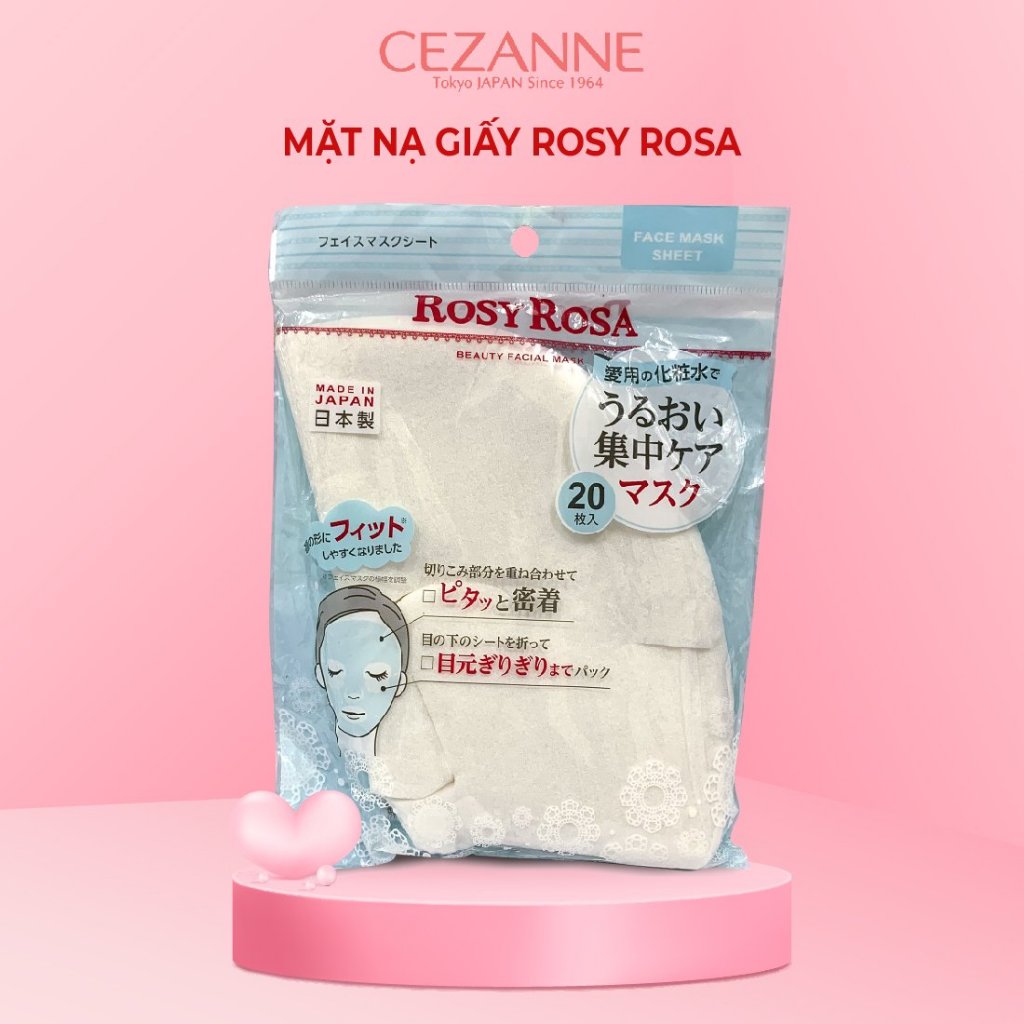 Mặt nạ giấy Rosy Rosa Cezanne Nhật Bản 20P