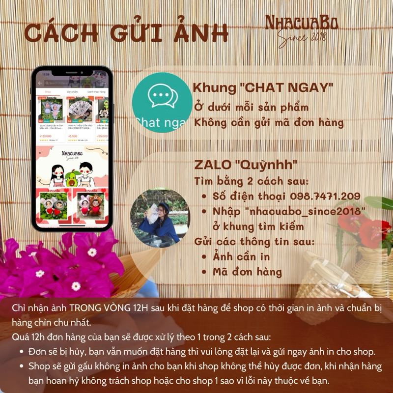 Gấu Bông In Ảnh Theo Yêu Cầu - Giá đã bao gồm ảnh - My Melody Kuromi - Nhacuabo_since2018