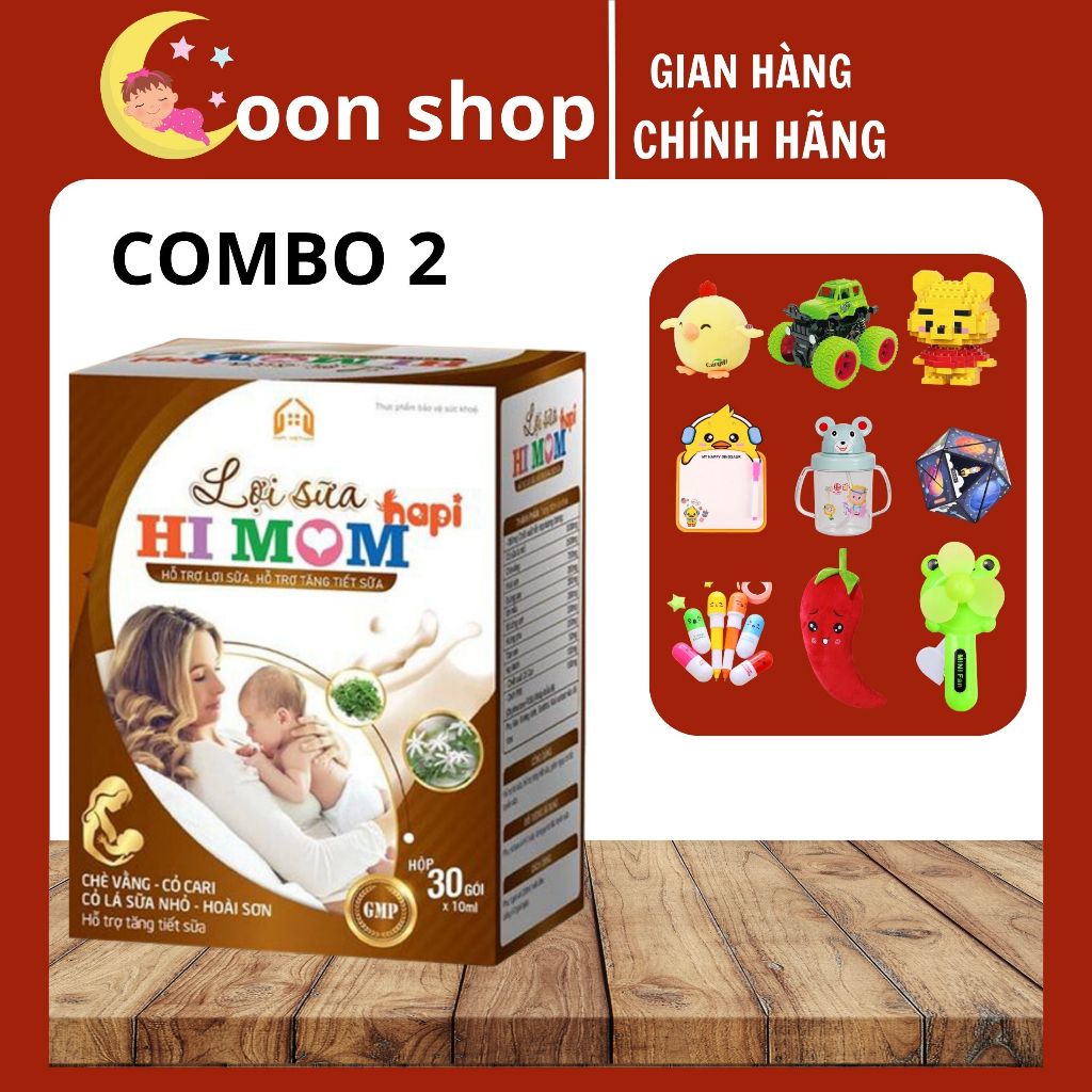 COMBO 2 Lợi Sữa Hi Mom Hỗ Trợ Sữa Về Mát Sữa Cho Mẹ Và Bé 30 Gói