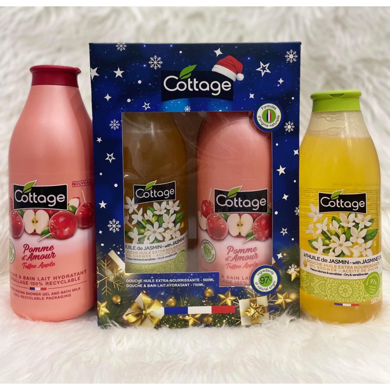 Set sữa tắm Cottage Pháp gồm hai chai 250ml