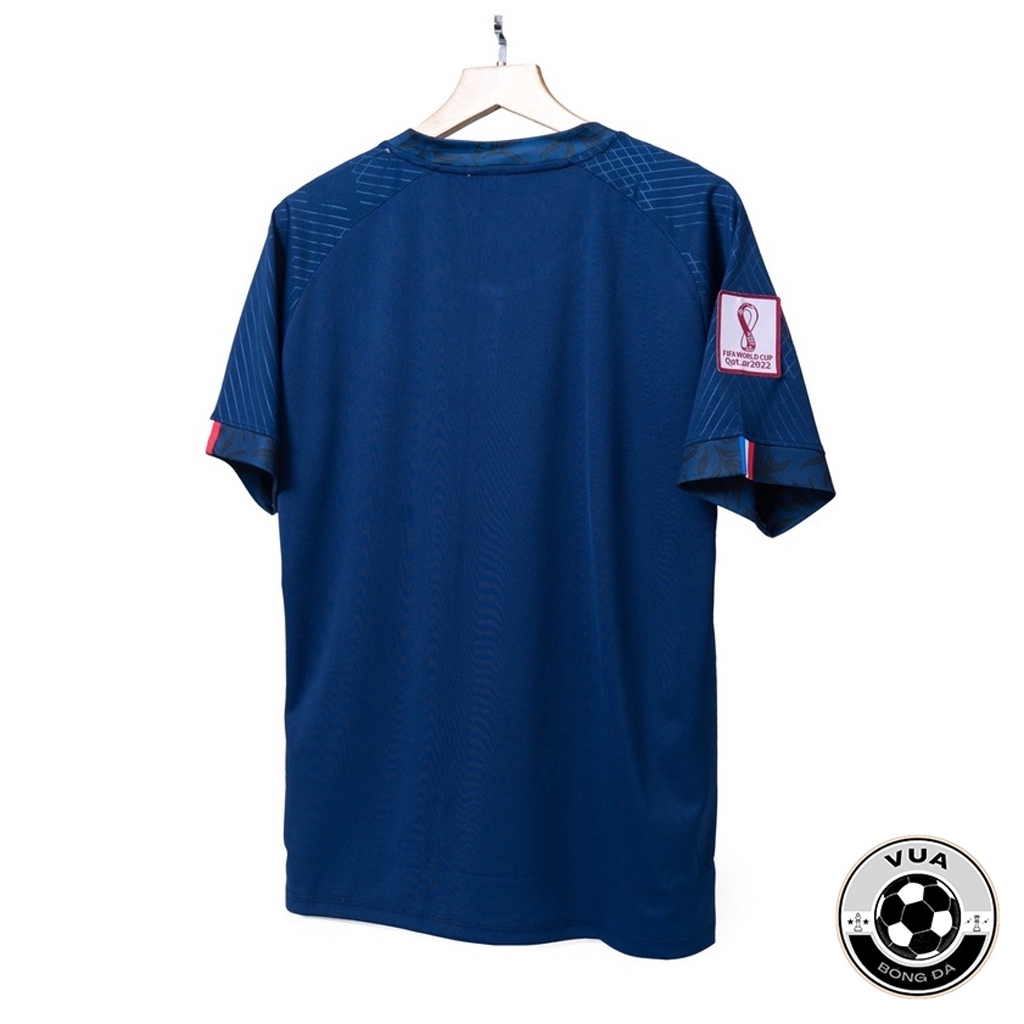 Quần áo bóng đá, đồ đá banh đội Tuyển Pháp xanh đen 2023 thun lạnh cao cấp không nhăn không xù lông - VUA BÓNG ĐÁ