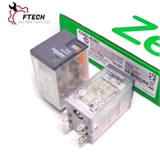 Rơ le + đế 8 chân rxm2lb2bd/rxze1m2c schneider dc24v