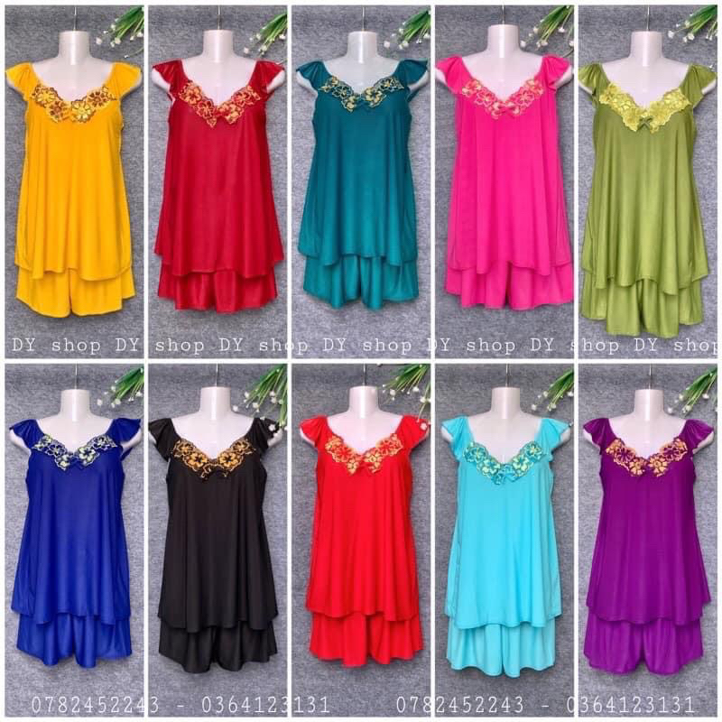 Đồ bộ nữ, bộ đùi thun lạnh tay cánh tiên