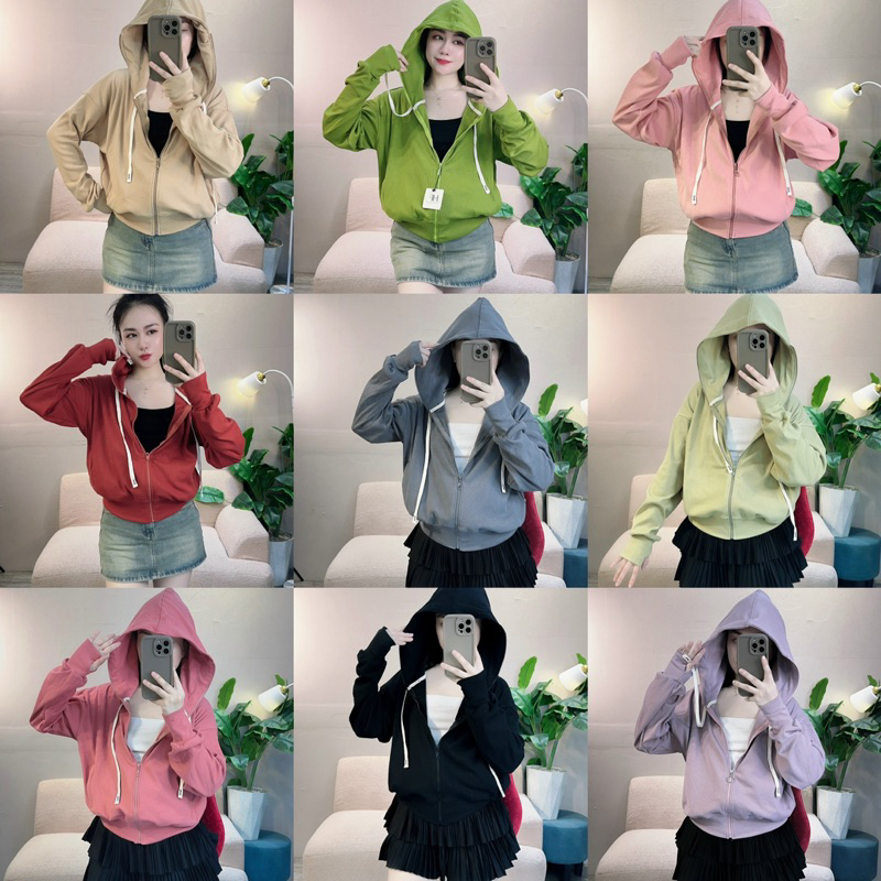 ÁO KHOÁC THUN GÂN FORM VỪA TÚI KHOÁ, ÁO KHOÁC GÂN TRƠN