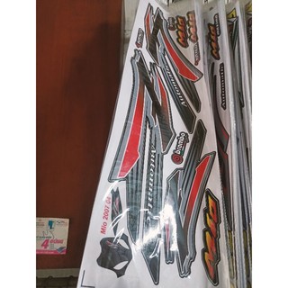 Bộ tem xe Mio 2007 màu đỏ đen hàng thiết kế