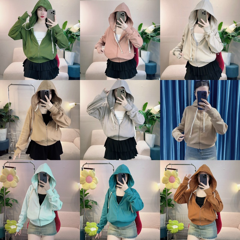 ÁO KHOÁC THUN GÂN FORM VỪA TÚI KHOÁ, ÁO KHOÁC GÂN TRƠN