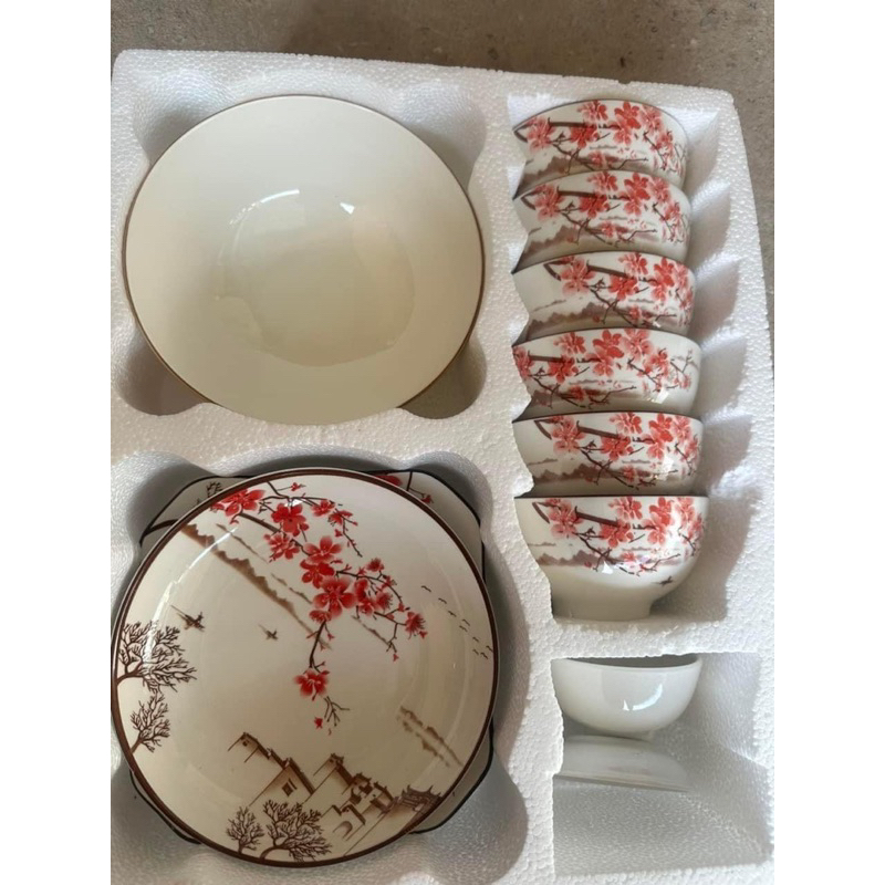 Bộ bát hoa anh đào 11 món loại đẹp