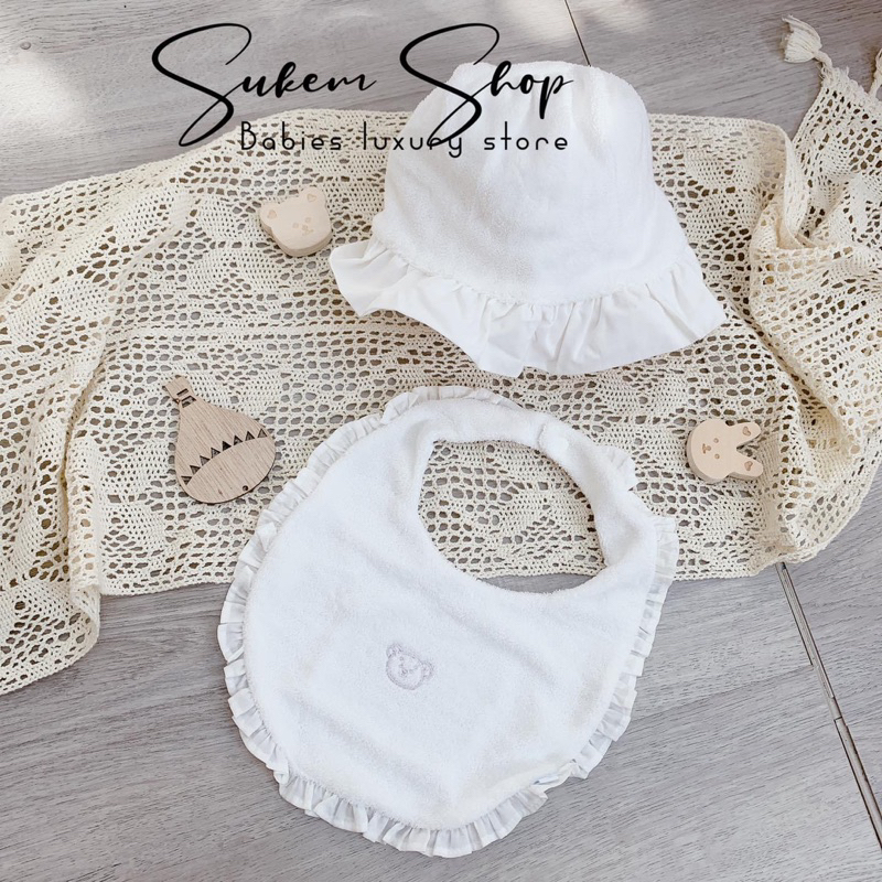 Sét phụ kiện sơ sinh: mũ, bao tay, bao chân