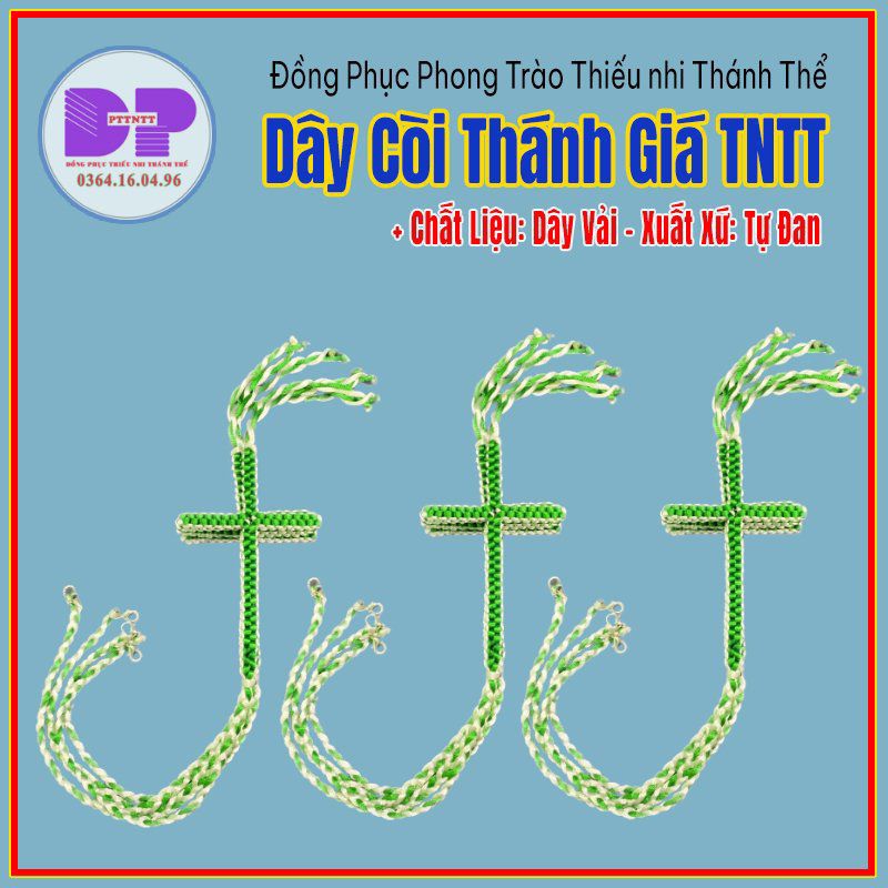 Dây Còi Thánh Giá Màu Xanh Lá