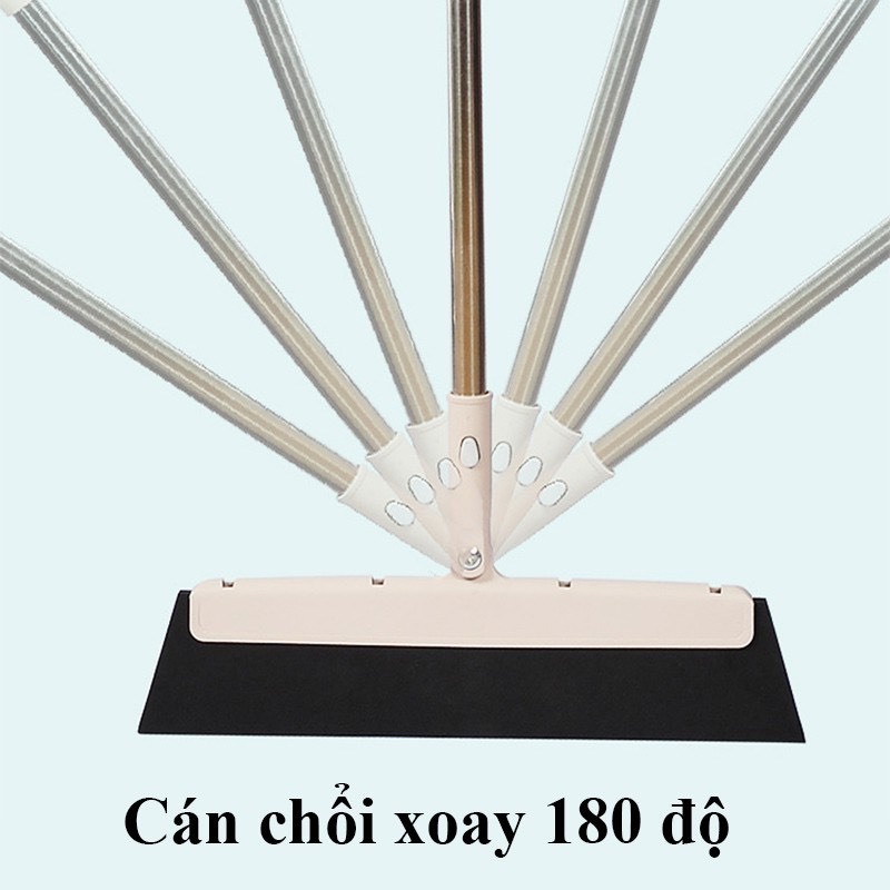 Cây Gạt Sàn - Gạt Kính Cán Dài Xoay 360 Độ Cán Tùy Chỉnh Độ Dài Từ 85 - 135cm, Chổi gạt nước Đa Năng