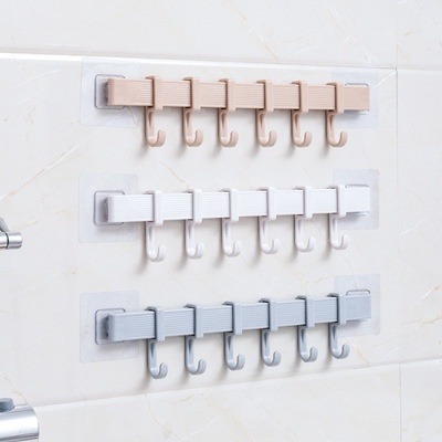 Thanh treo đồ 6 móc dán tường siêu chắc tiện dụng