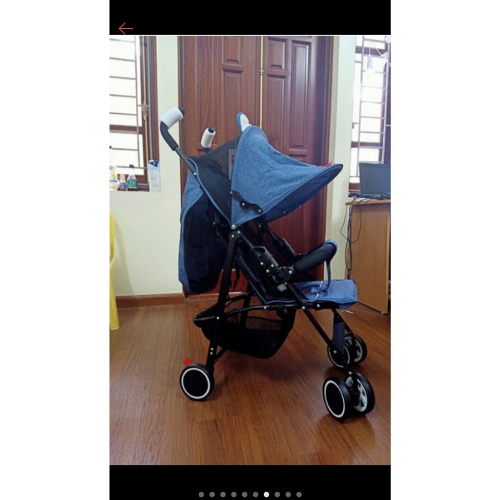 Xe đẩy sơ sinh gấp gọn 3 tư thế nằm ,nằm ngả và ngồi cho bé.