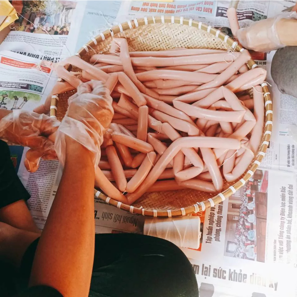 Vỏ xúc xích collagen làm trứng nướng, làm lạp xưởng phi 24 dài 7m