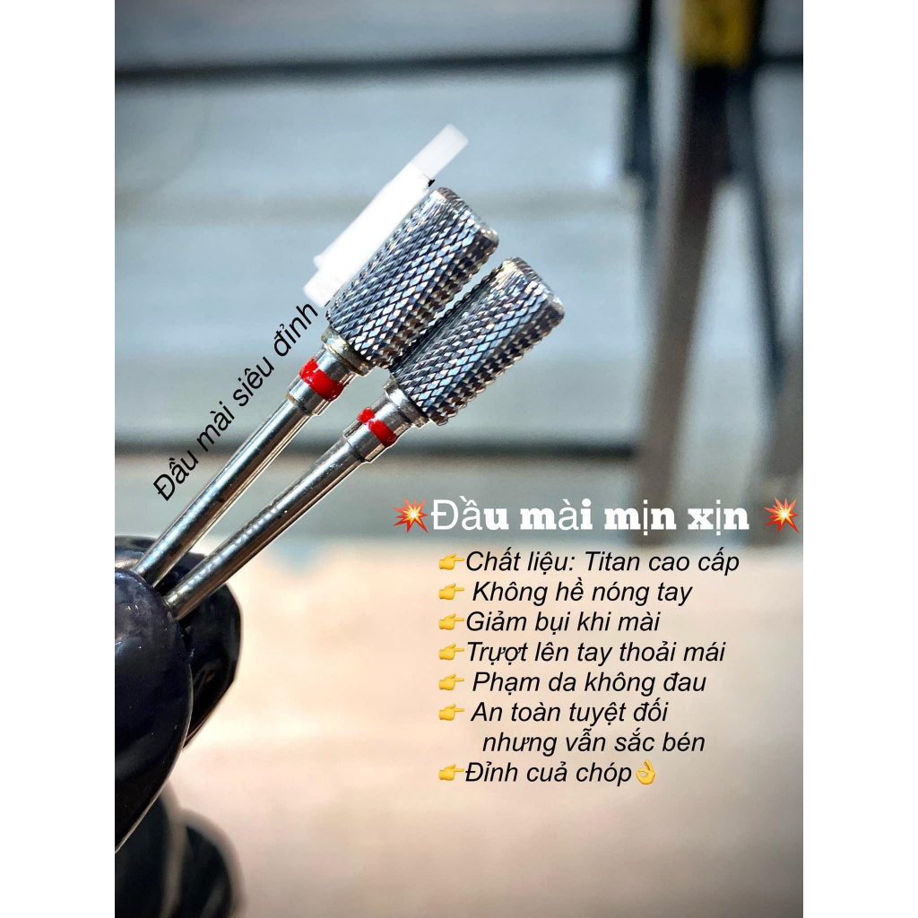 Đầu mài móng, Đầu mài 5in1.đầu mài phá, mịn, khóe nail , made in USA