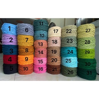 DÂY DỆT COTTON 3MM, 500gr SỢI  DỆT  MACRAME  ĐAN, MÓC TÚI, LÀM HANDMADE
