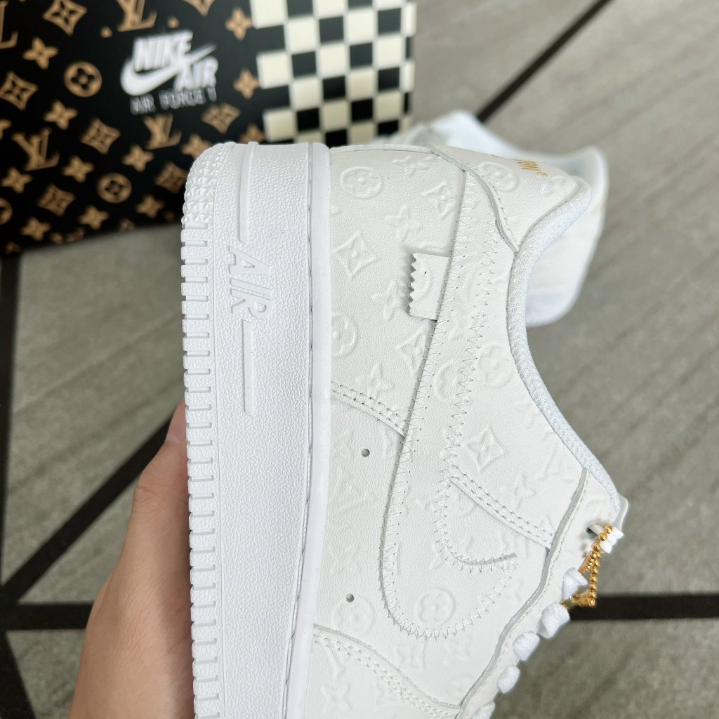 Giày AF1 LV Trắng , Giầy sneaker AF1 Trắng họa tiết cực chất bản đẹp phối đồ unisex | BigBuy360 - bigbuy360.vn