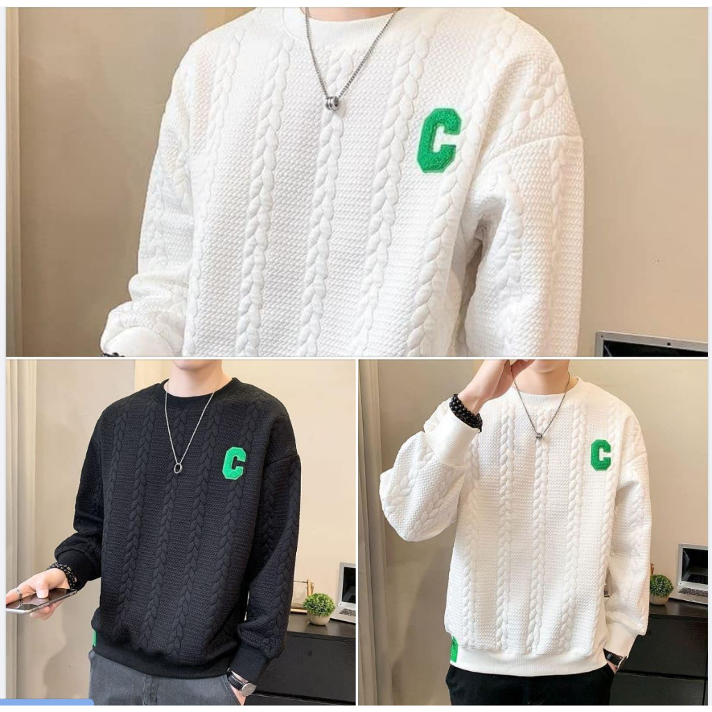 Áo Thu Đông Nam nữ Thêu Chữ C Sweater .Chất Liệu Nỉ Cao Cấp In Vân Dập Nổi.Hàng Loại 1 trend JEANLADY888
