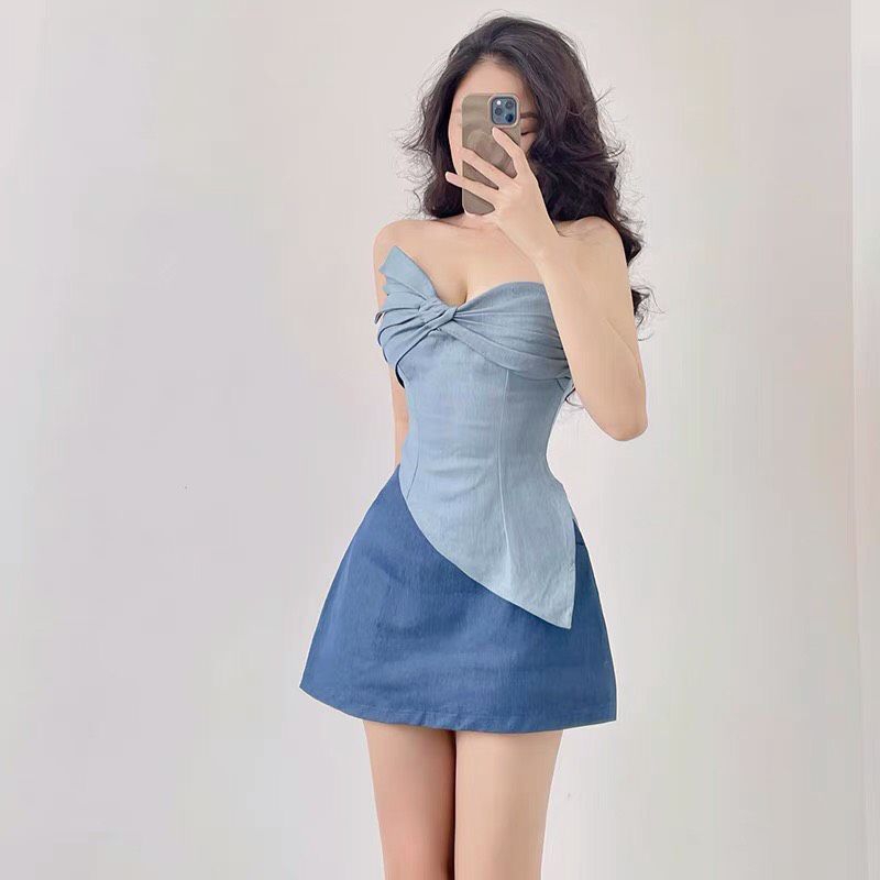 Set áo cup ngực kèm chân váy BIGSIZE H017
