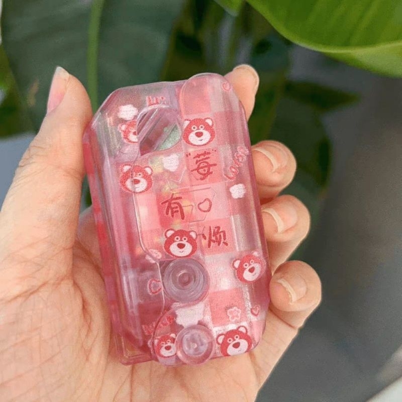 1Cái Dao Vô Tri Gấu Dâu  Có Nhũ Kim Tuyến - Dao Cà Rốt Vô Tri Gấu Dâu Kèm Nhũ - Đồ Chơi Dao Gấu Dâu Bằng Nhựa Hottrend