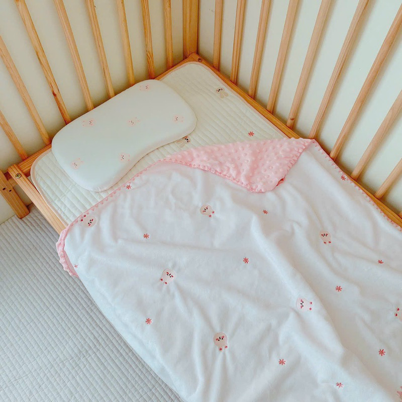 Chăn lông tuyết monona size 90*120cm, chăn lông tuyết hạt đậu monona size 90*115cm siêu mềm ấm an toàn cho bé yêu