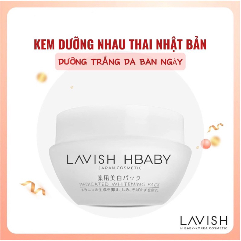 [ HÀNG CHÍNH HÃNG ] Kem dưỡng Trắng Face Ngày Nhau Thai Nhật Bản - Lavish H Baby (45g)