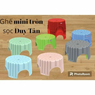 Ghế nhựa mini tròn sọc Duy Tân