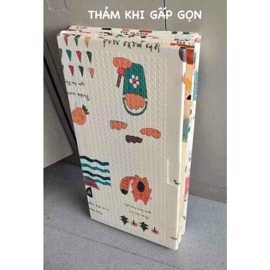 Thảm xốp cho bé. KT 1.8 x 2 m , gấp gọn ,hai mặt,chống thấm,trơn trượt ,mốc hiệu quả cho gia đình