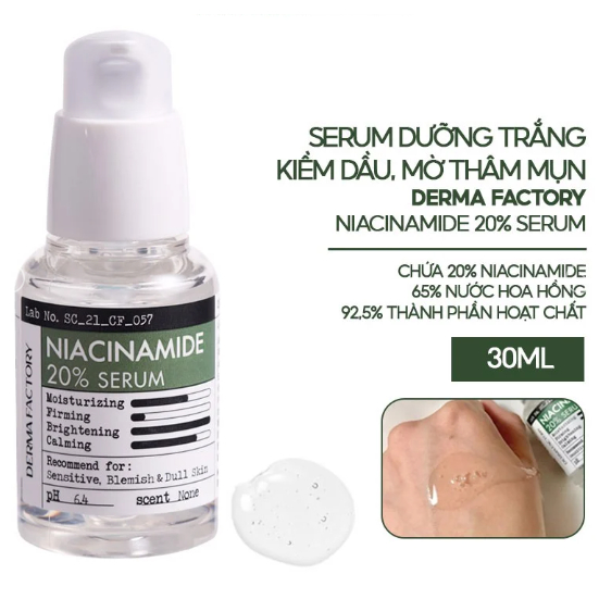 Mangtaybaby - TINH CHẤT DƯỠNG DERMA FACTORY NIACINAMIDE 20% SERUM