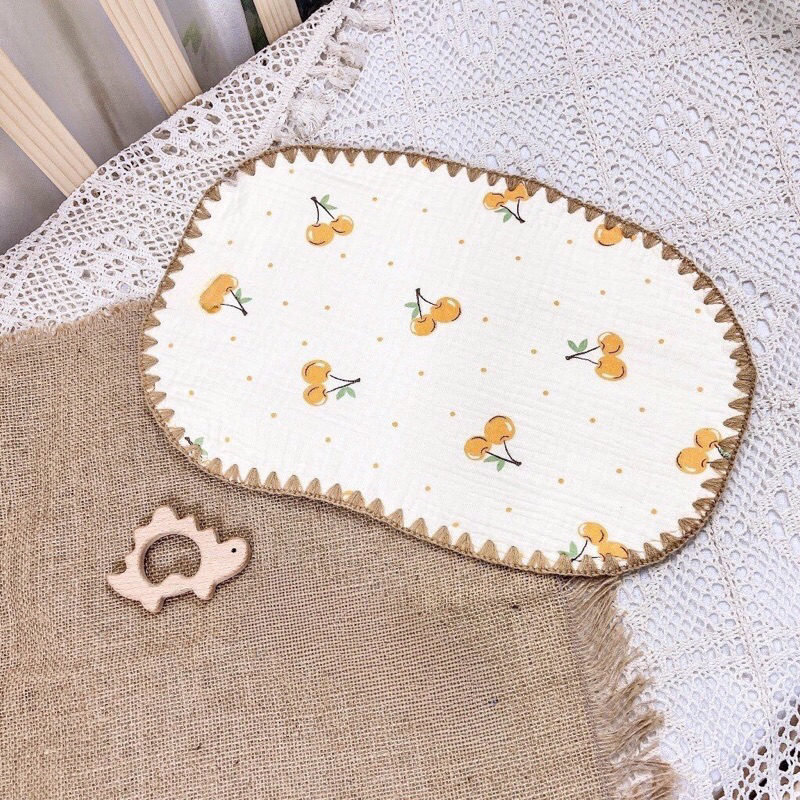 Gối cho bé sơ sinh, gối xô 10 lớp muslin cho bé