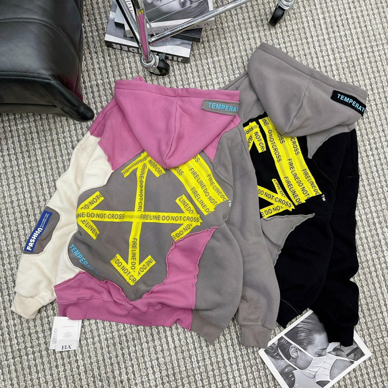 Áo Hoodie Nỉ Pha Màu Mũi Tên Siêu Chất