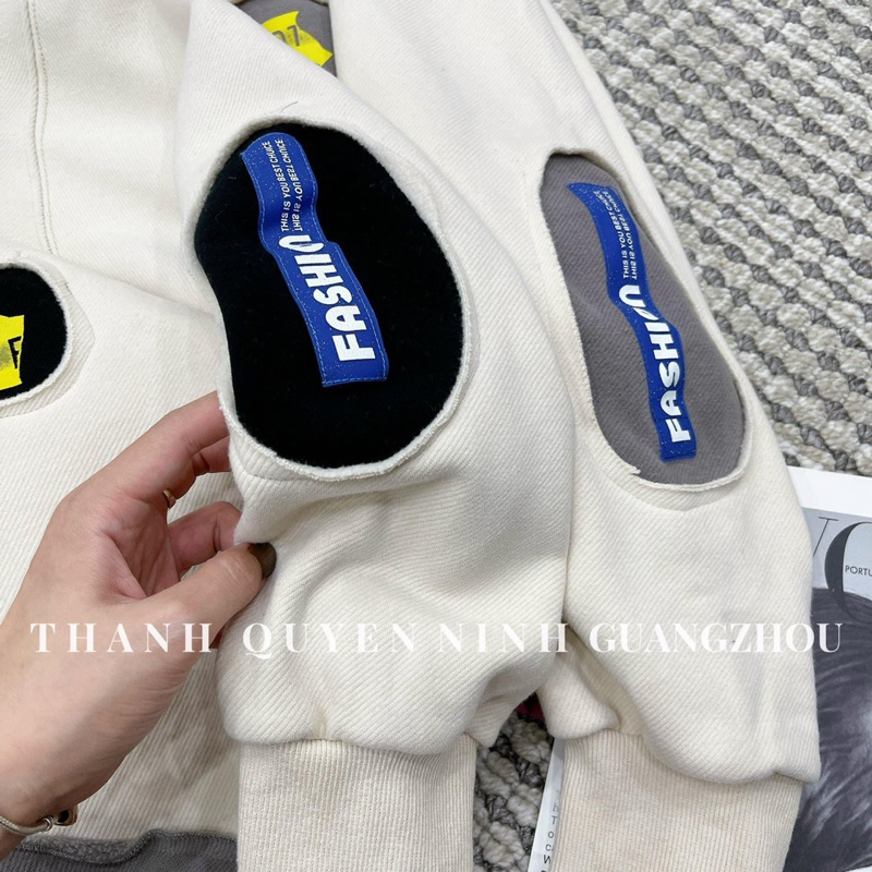 Áo Hoodie Nỉ Pha Màu Mũi Tên Siêu Chất