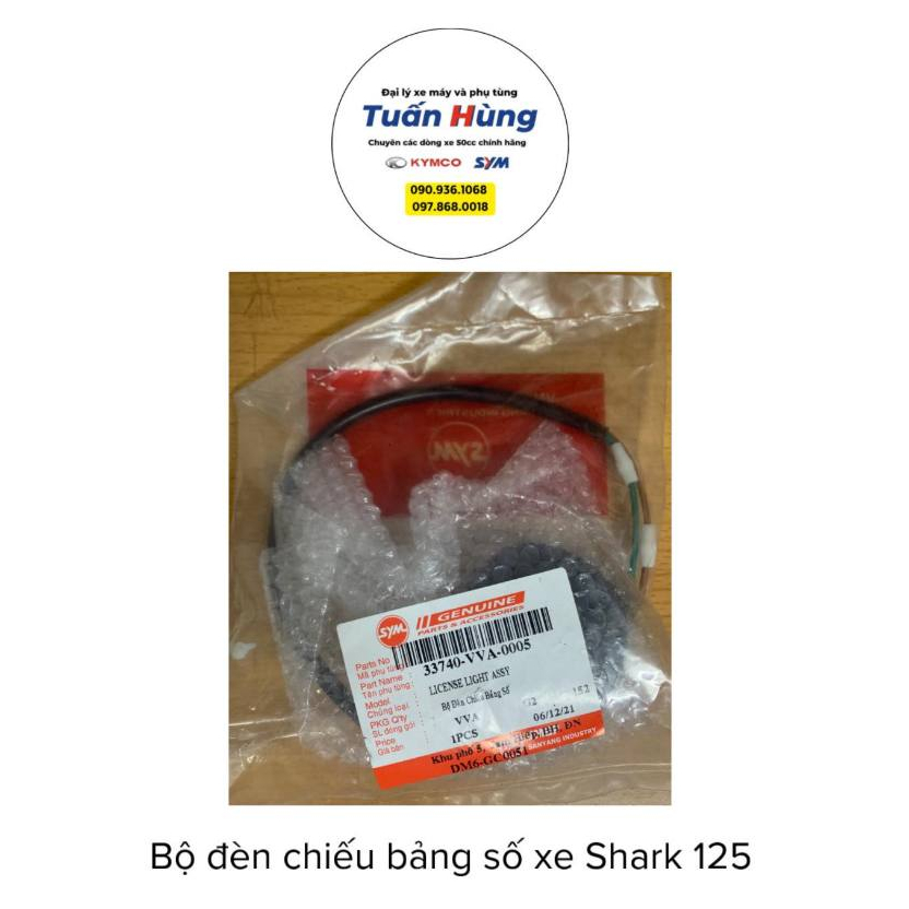 Đèn chiếu bảng số xe Shark 125 SYM
