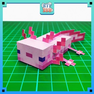 Mô hình giấy Anime Game Axolotl - Minecraft