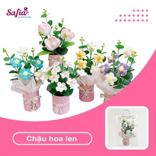 Chậu hoa len độc quyền trend 2023- Quà tặng handmade ý nghĩa