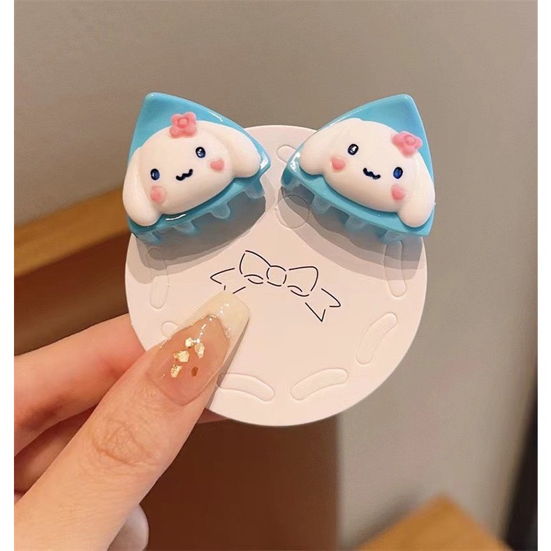Set 2 kẹp càng cua mini kẹp tóc mái dễ thương hình Kuromi Gấu dâu Cinnamoroll