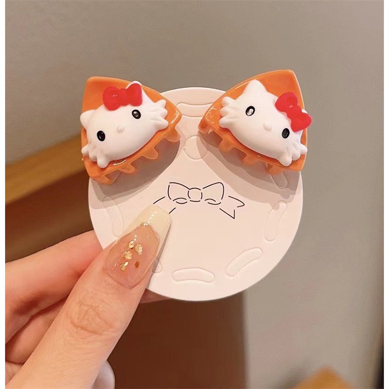 Set 2 kẹp càng cua mini kẹp tóc mái dễ thương hình Kuromi Gấu dâu Cinnamoroll
