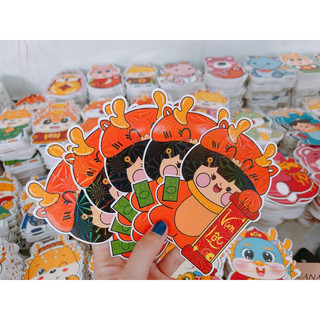 Combo 20 Lì xì hoạt hình Chibi giấy giày đẹp, chắc chắn