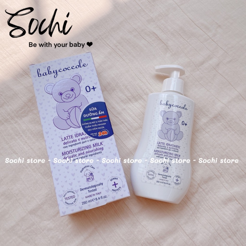 Sữa dưỡng ẩm/ Kem dưỡng ẩm chiết xuất hạnh nhân Babycoccole 0m+