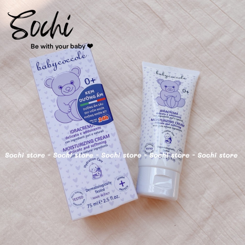 Sữa dưỡng ẩm/ Kem dưỡng ẩm chiết xuất hạnh nhân Babycoccole 0m+