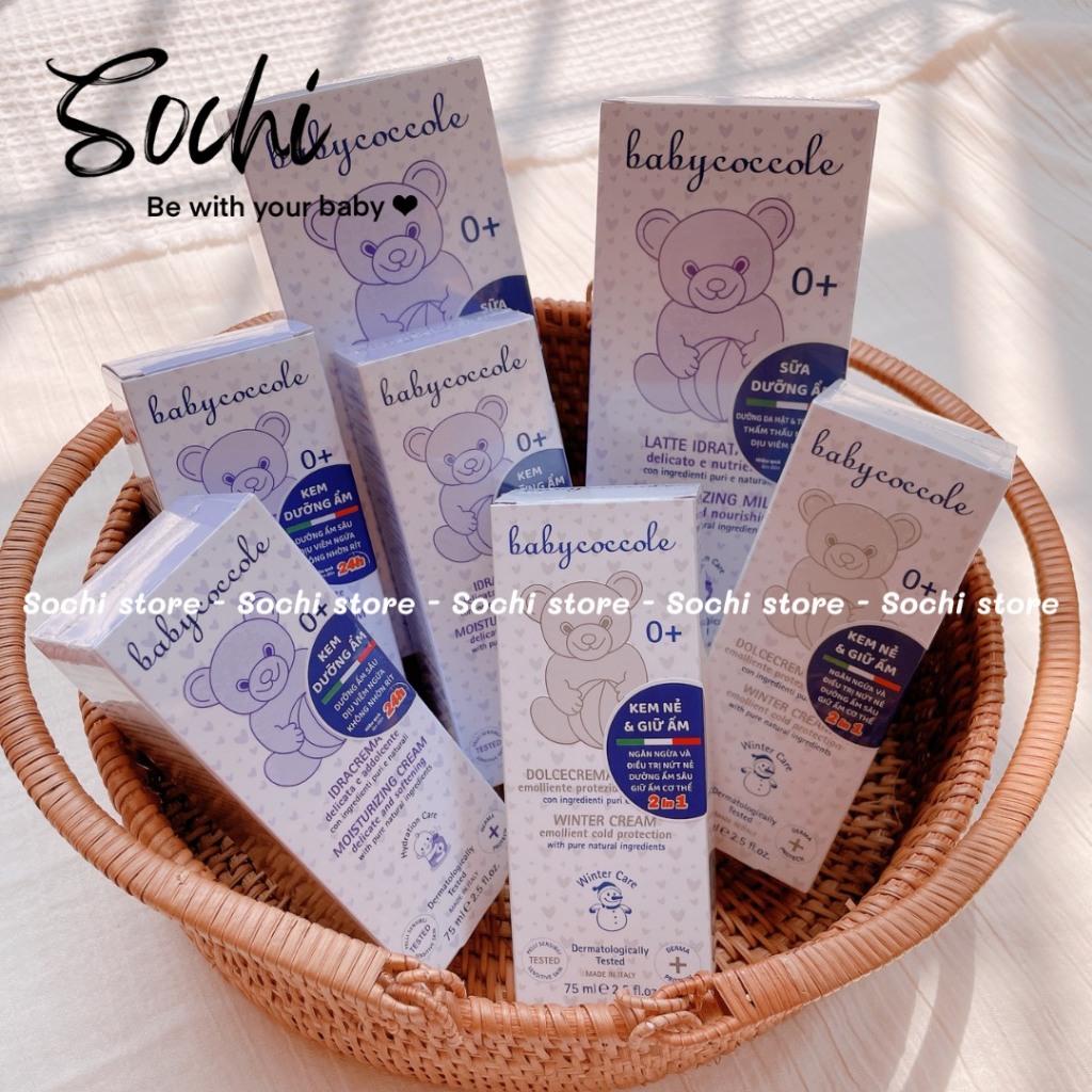 Sữa dưỡng ẩm/ Kem dưỡng ẩm chiết xuất hạnh nhân Babycoccole 0m+