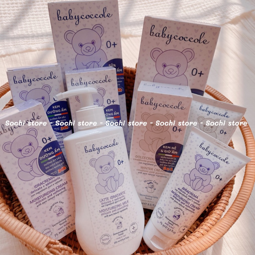 Sữa dưỡng ẩm/ Kem dưỡng ẩm chiết xuất hạnh nhân Babycoccole 0m+