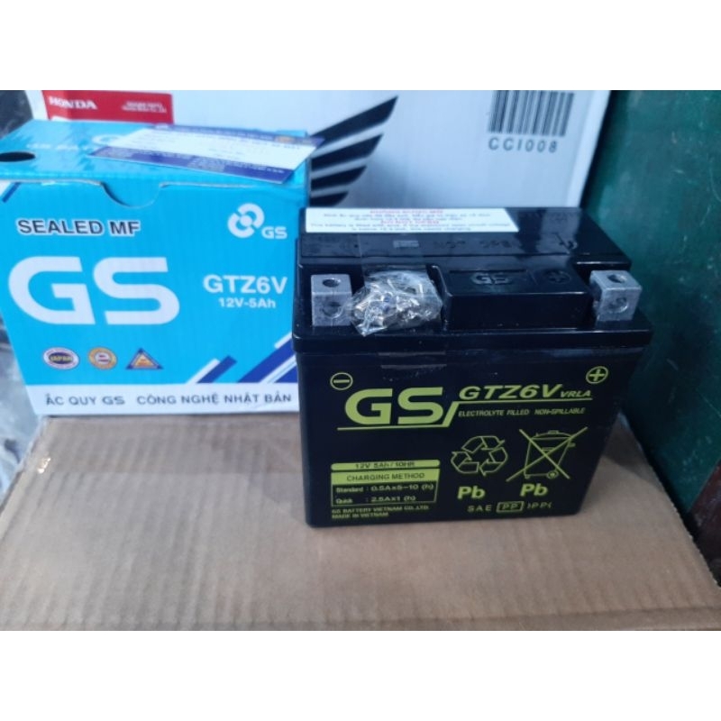 Bình ắc quy GS GTZ 6V  gs