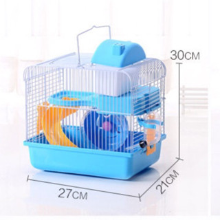 lồng hamster hoàng tử ếch 2 tầng gồm đầy đủ phụ kiện (size lớn 27cm)
