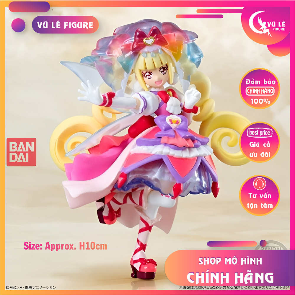 Mô hình HUGtto! PreCure Cutie chính hãng Bandai, mô hình nhân vật Emiru Aisaki, Anime figure hãng Nhật Bản 10cm