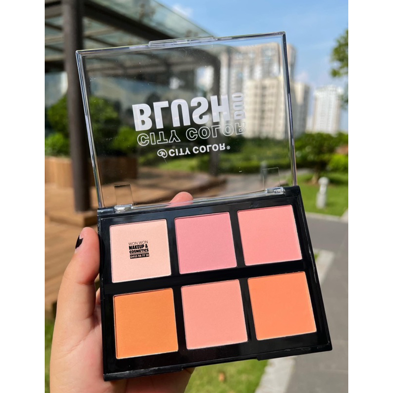 Bảng Má Hồng City Color 6 ô màu Chuyên Nghiệp Cao Cấp